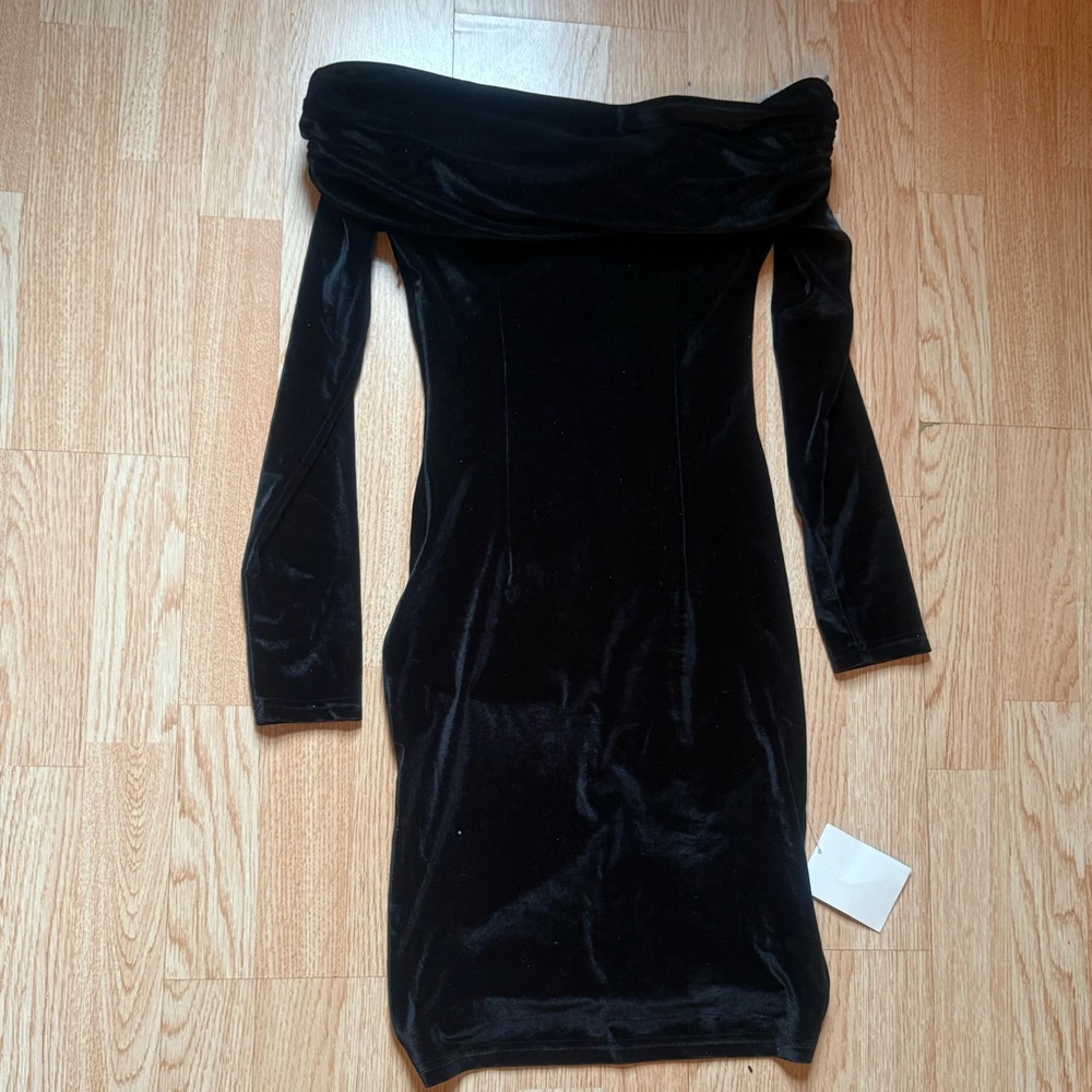 Elegant Black Velvet Dress
